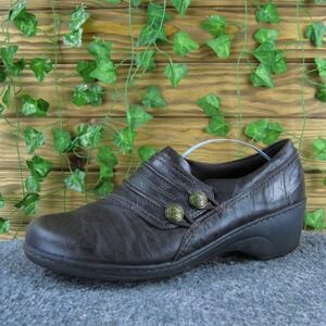 Clarks Women Narrative Channing Clog Brown Leather 9.5 Medium Gently Used‎ 2025